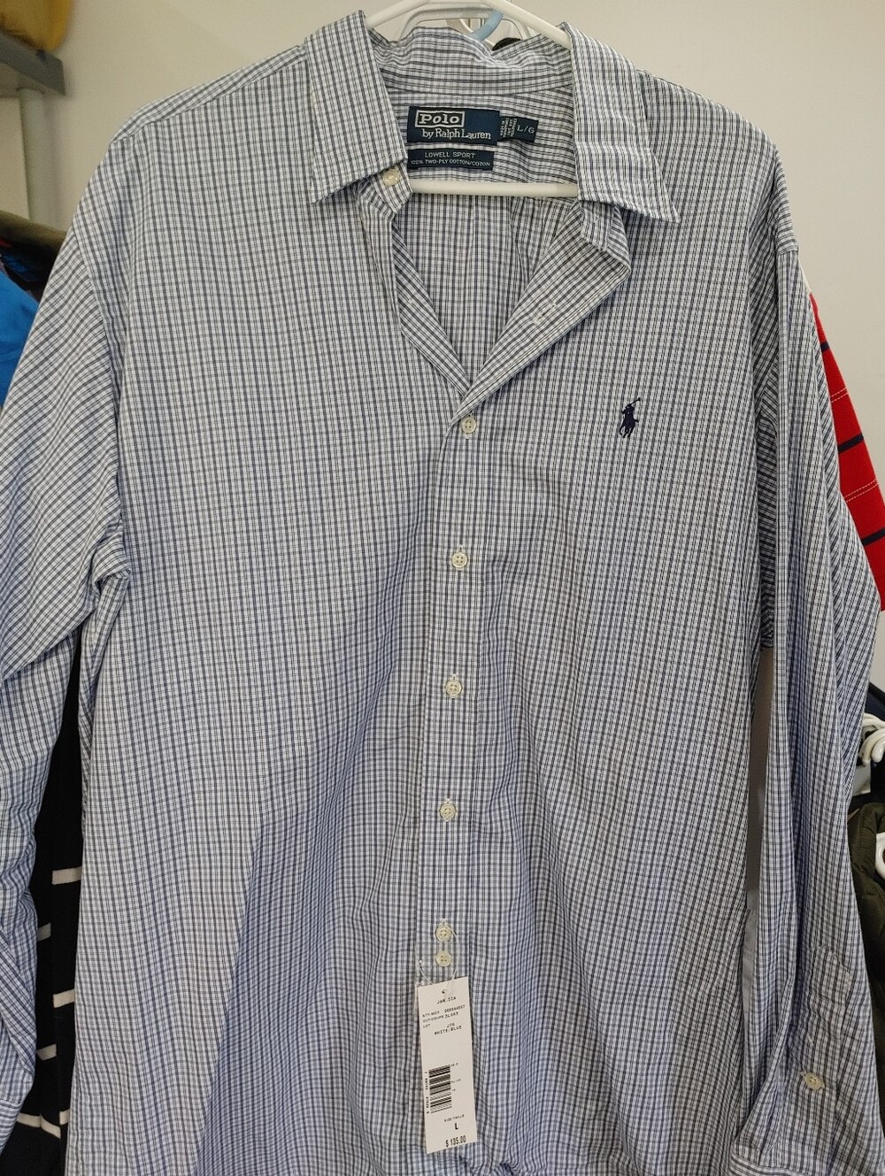 🧡BRAND NEW POLO RALPH LAUREN CHECKERED LONG SLEEVED SHIRT MENS SIZE LARGE